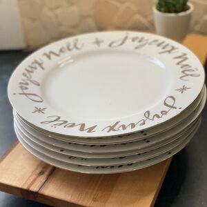 PIER 1 | Set of 6 | Joyeux Noel Festive Dinner Plates